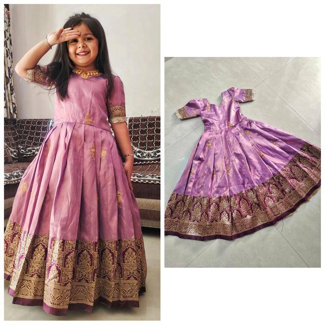 NEW LAUNCING KIDS GOWN silk Mumbai kids wear wholesale suppliers